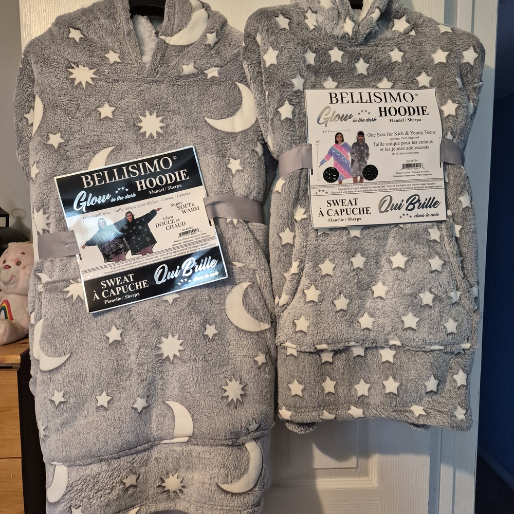Matching Glow In The Dark Hoodies (Parent And Child)